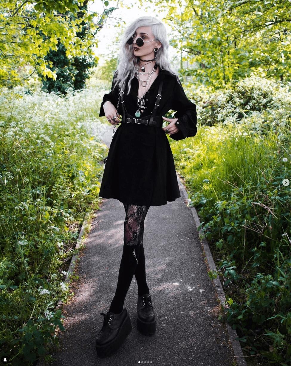 Kimiperi wearing Whitehair fashion collection